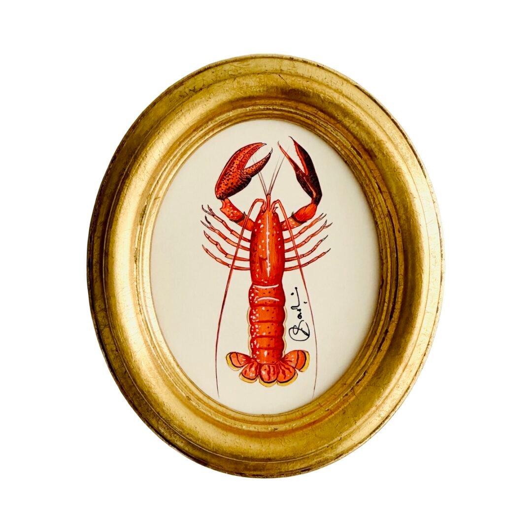 Hand-Painted Lobster Painting, Marigold