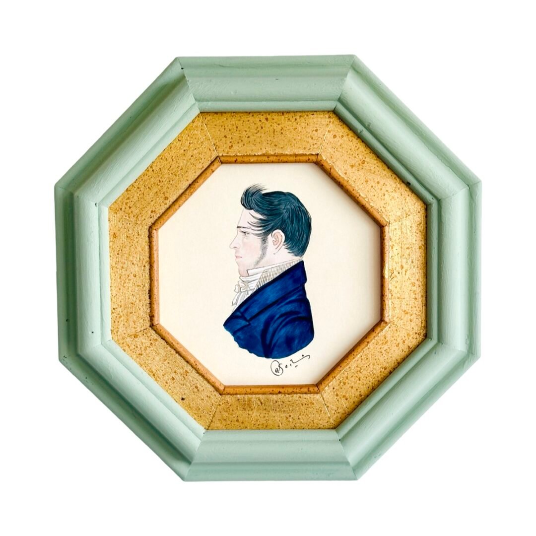 Hand-Painted Victorian Portrait Painting