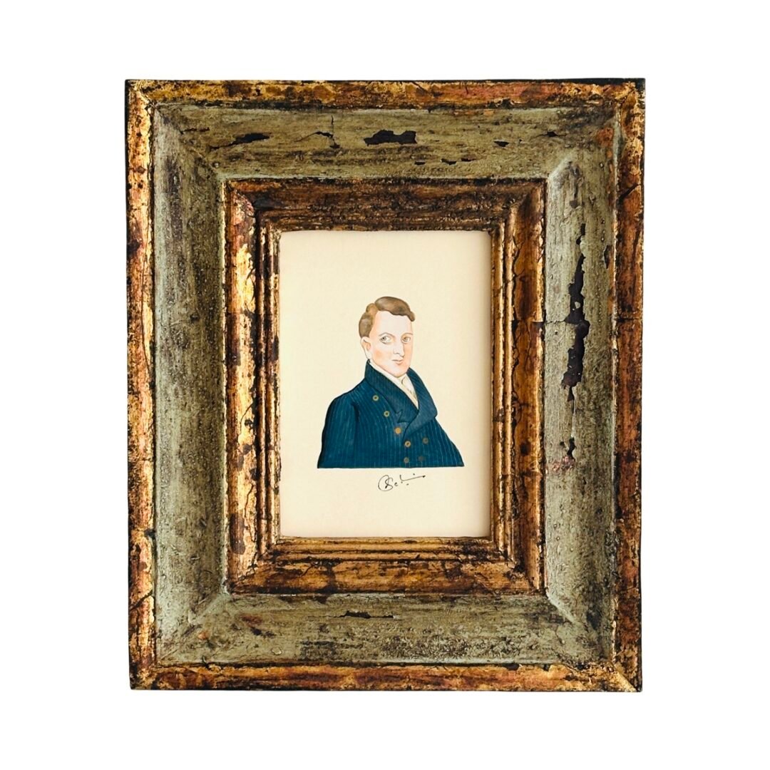 Hand-Painted Victorian Portrait Painting