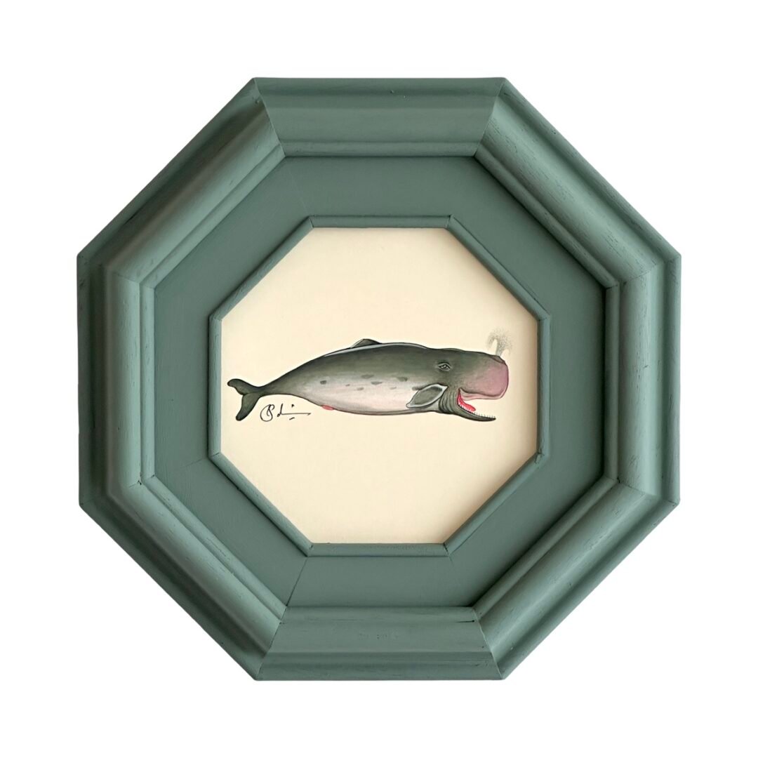 Hand-Painted Baby Whale Painting, Skipper