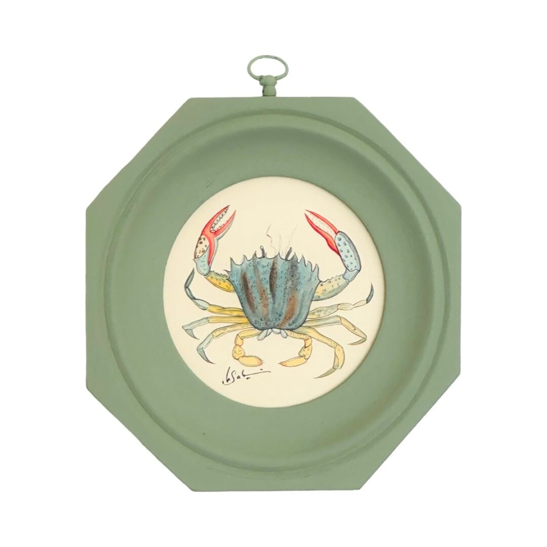 Hand-Painted Crab Painting, Caspian
