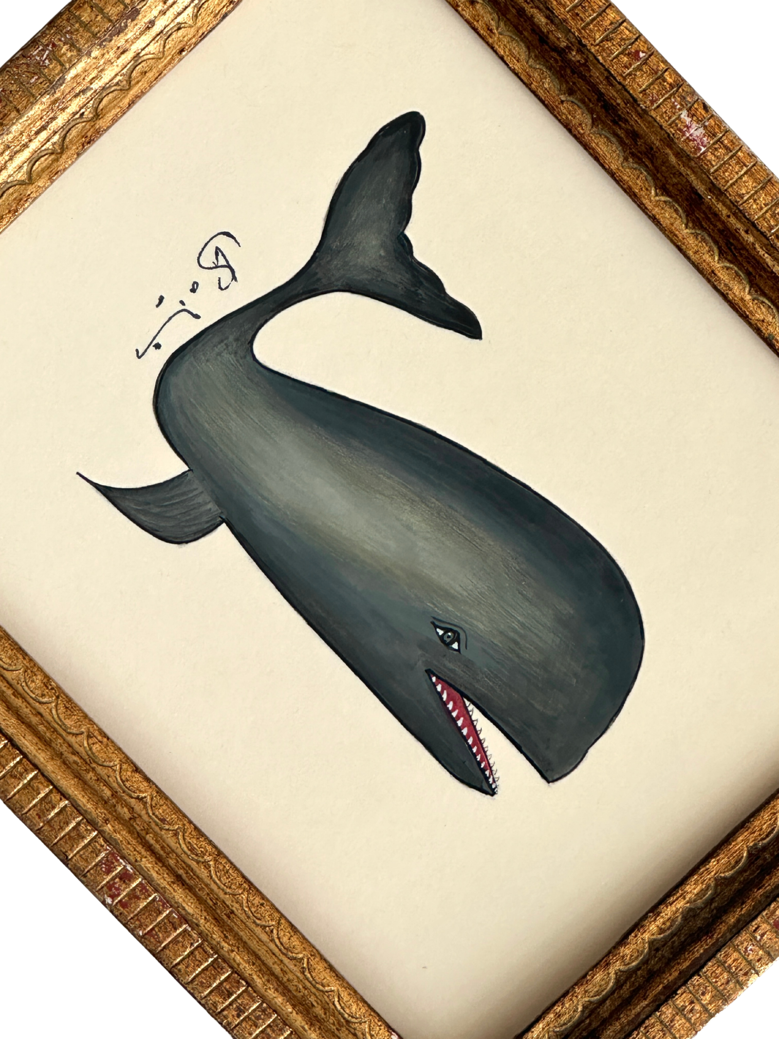 Hand-Painted Baby whale Painting, Finnick - Image 2