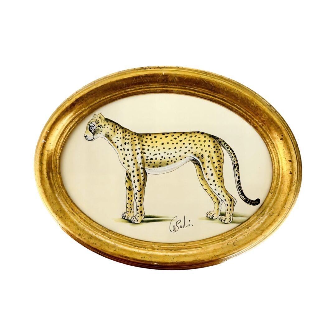 Hand-Painted Leopard Painting, Sahara