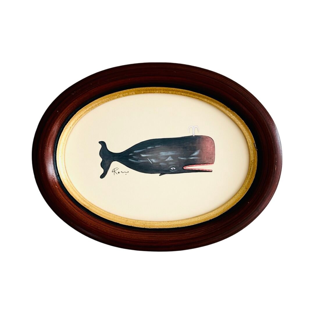 Hand-Painted whale Painting, Wally