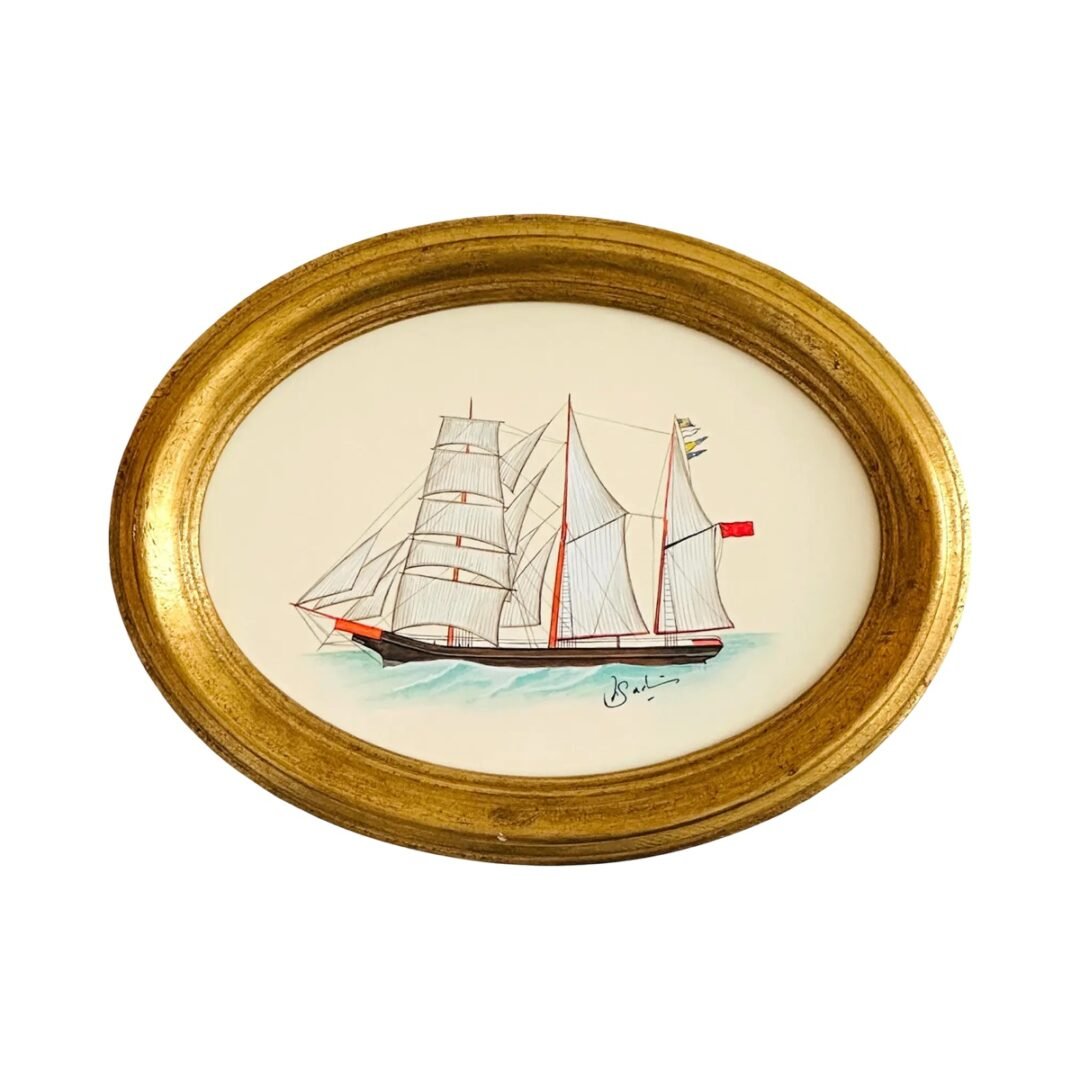Hand-Painted Sailboat Painting, Breeze