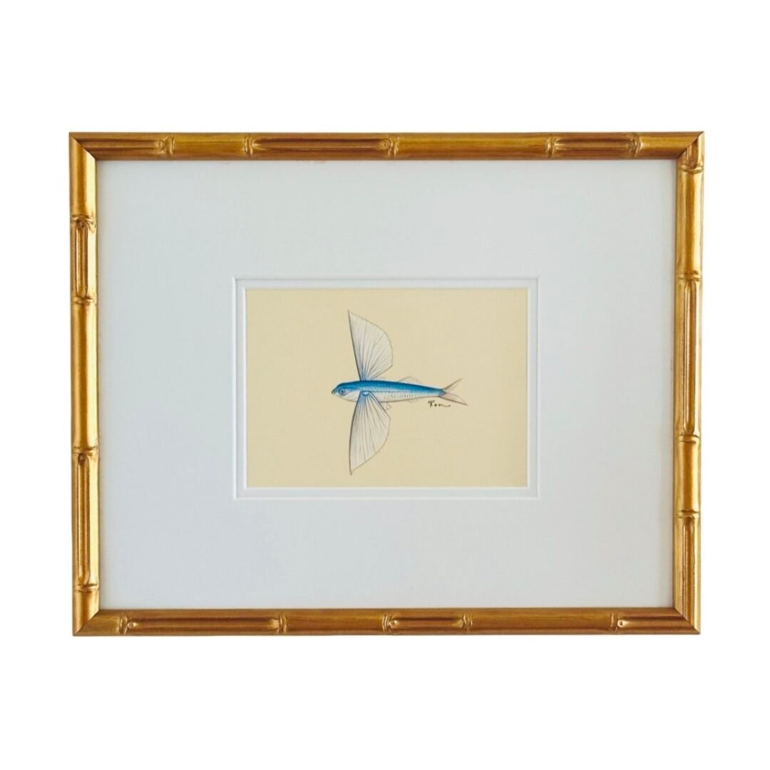 Hand-Painted Flying Fish Painting, Aero