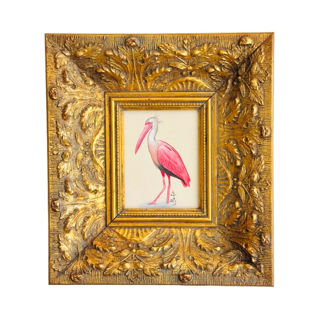 Hand-Painted Bird Painting, Pinkerton