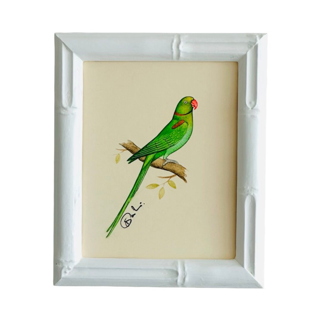 Hand-Painted Parrot Painting, Pickle