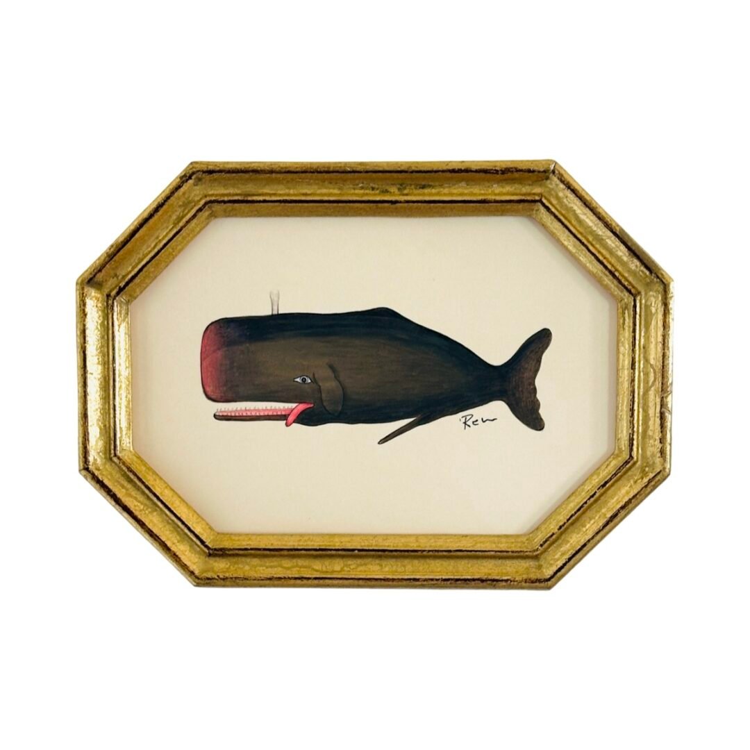 Hand-Painted Whale Painting, Pete