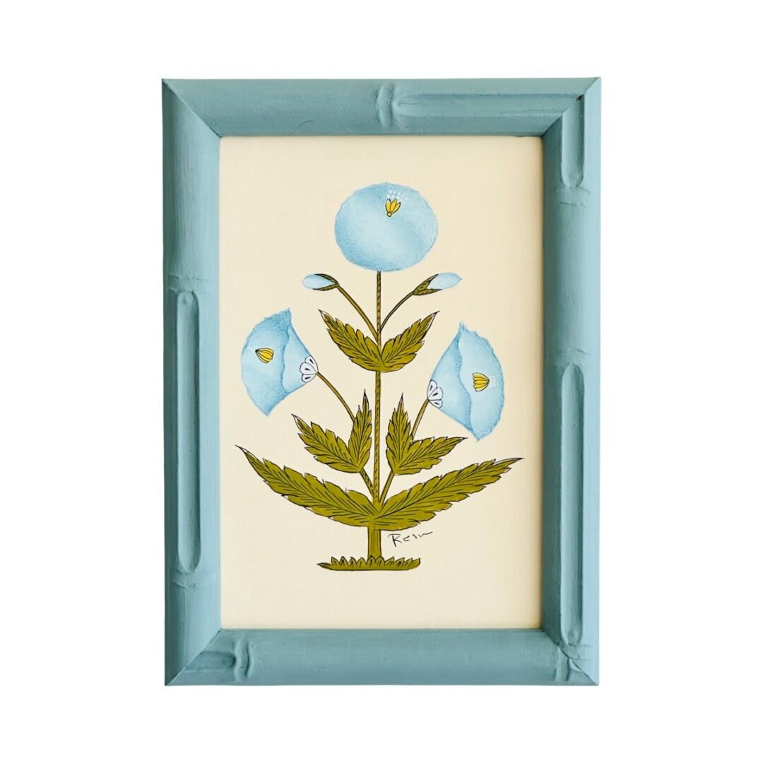 Hand-Painted Jaipuri Blue and white Motif Painting