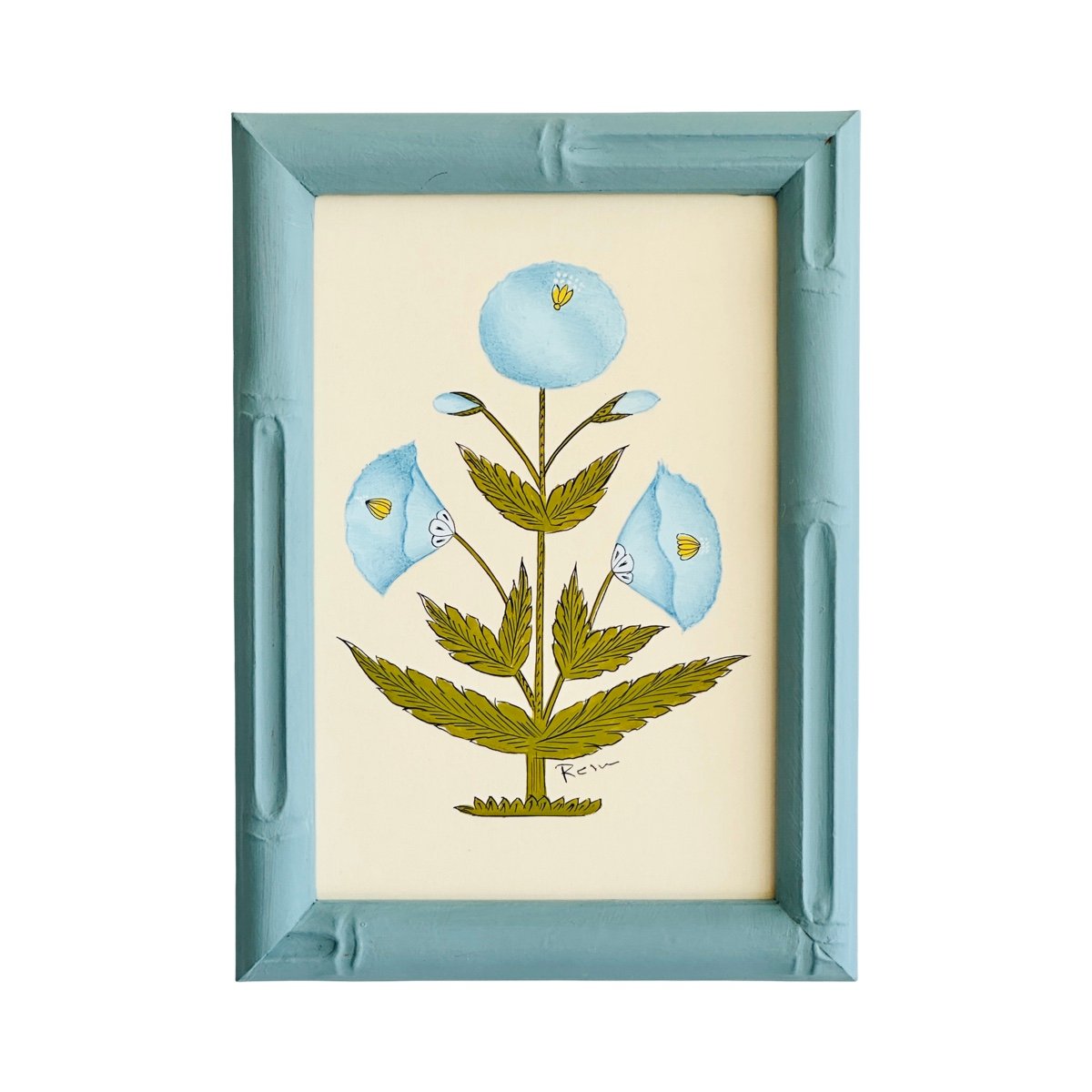 Hand-Painted Jaipuri Blue and white Motif Painting