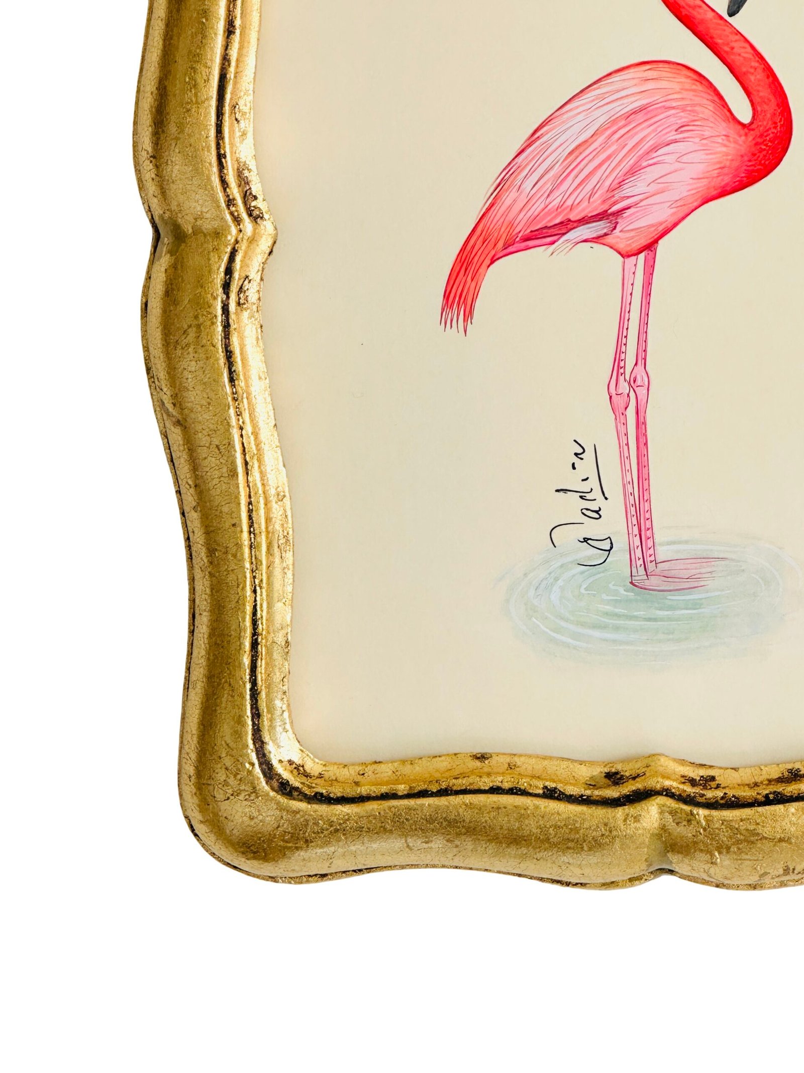 Hand-Painted Flamingo, Tilly - Image 3