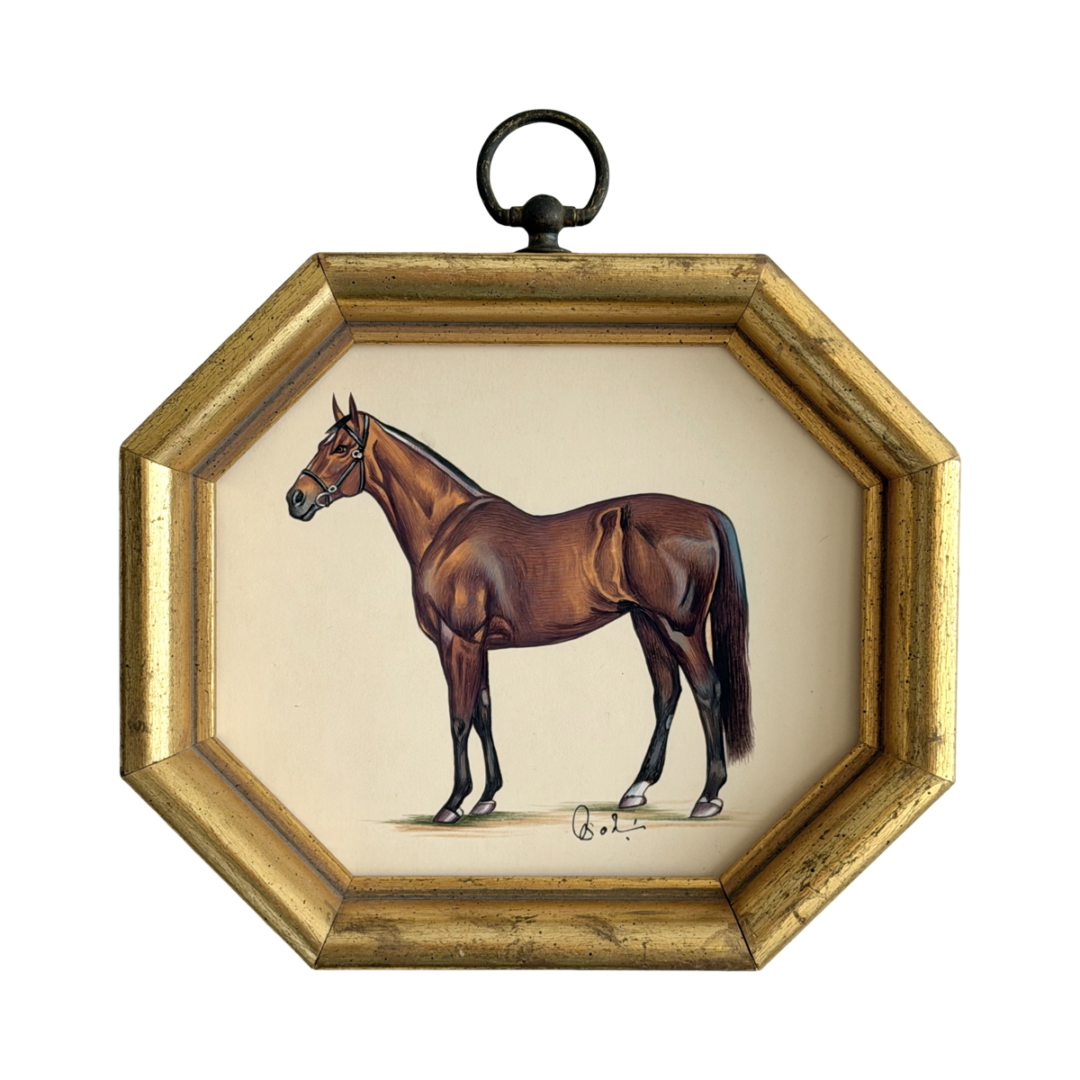 Hand-Painted Horse Painting, Sable