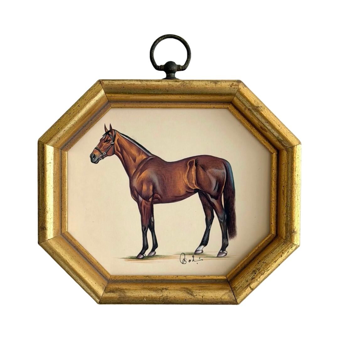 Hand-Painted Horse Painting, Sable