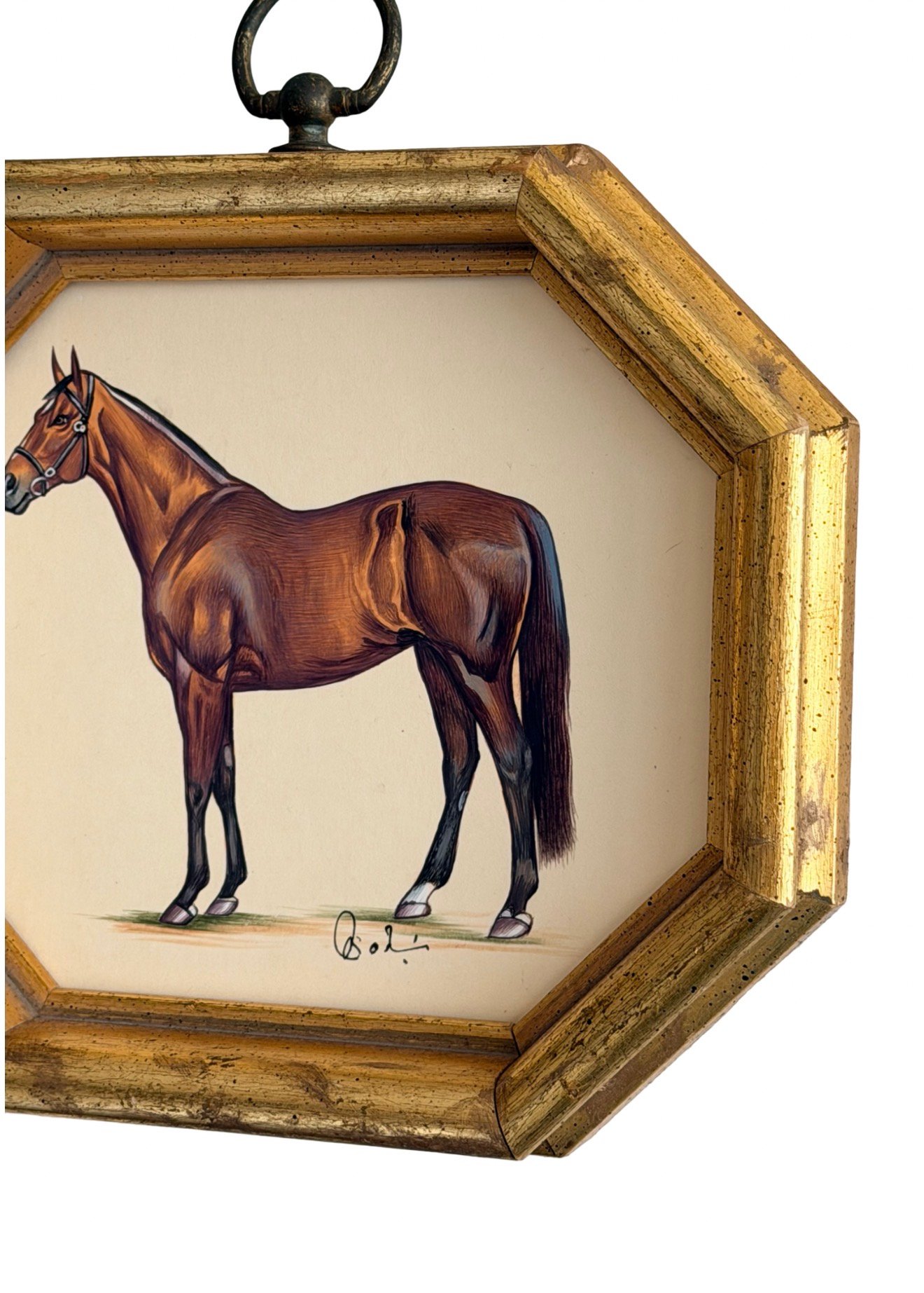 Hand-Painted Horse Painting, Sable - Image 3