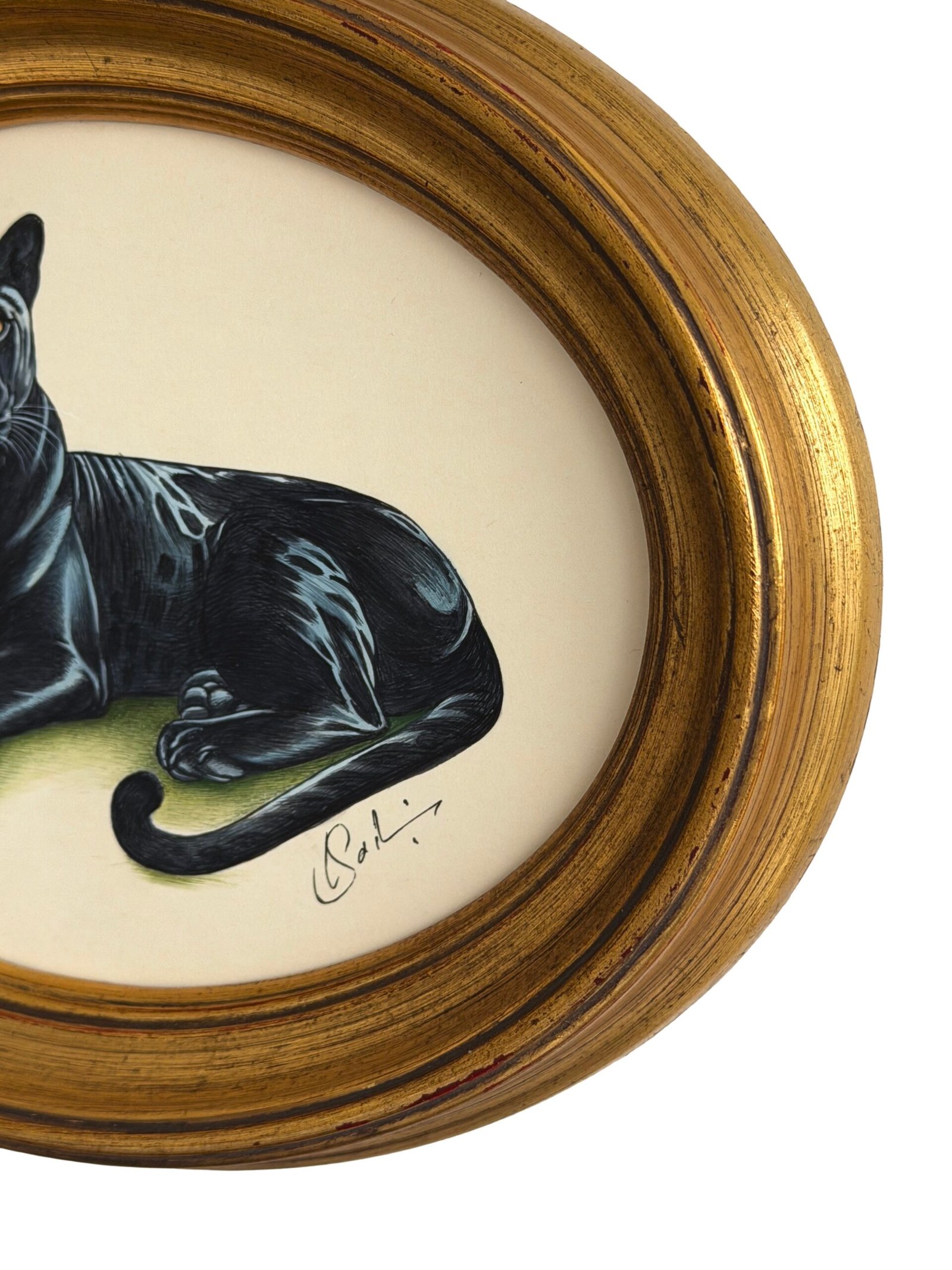 Hand-Painted Black Panther Painting, Onyx - Image 3