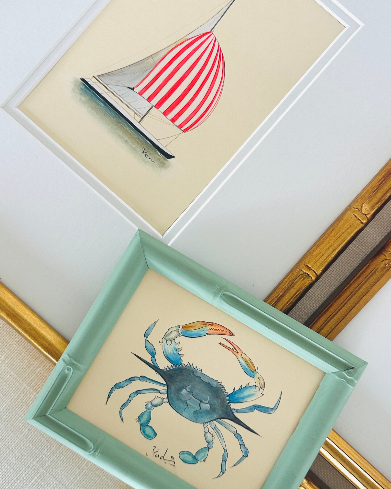 Hand-Painted Crab Painting, Biscayne - Image 3