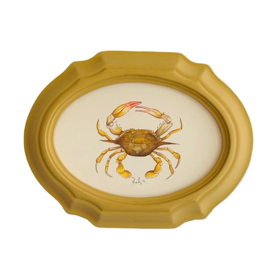 Hand-Painted Crab Painting, Sunshine