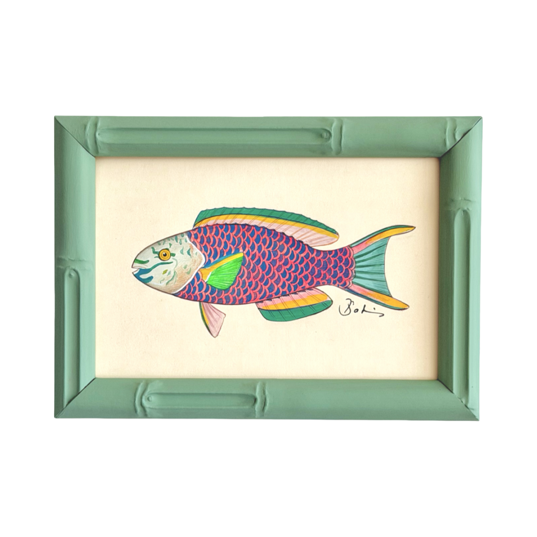 Hand-Painted Fish Painting, Taffy