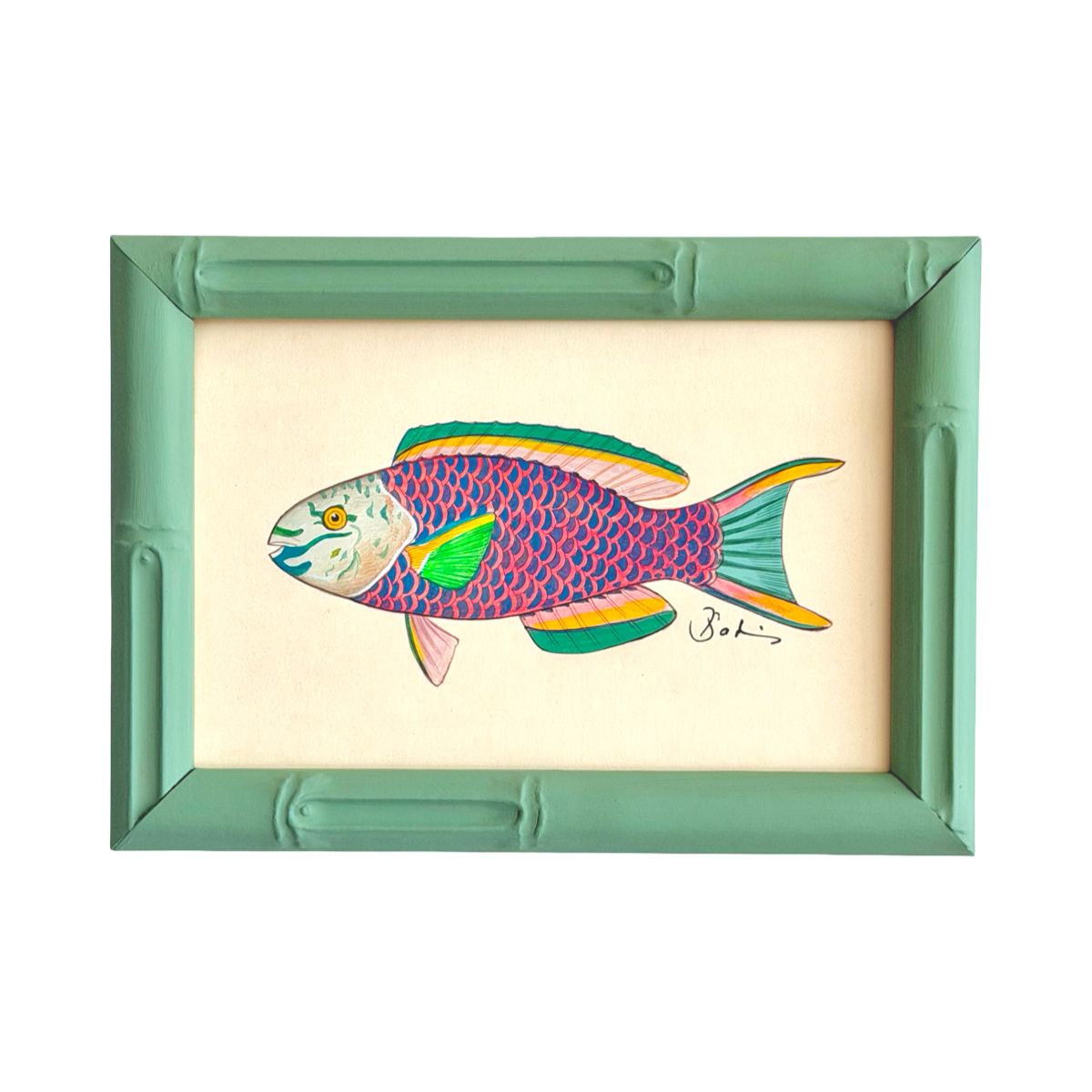 Hand-Painted Fish Painting, Taffy