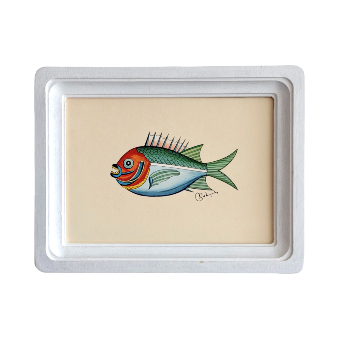 Hand-Painted Fish Painting, Mango