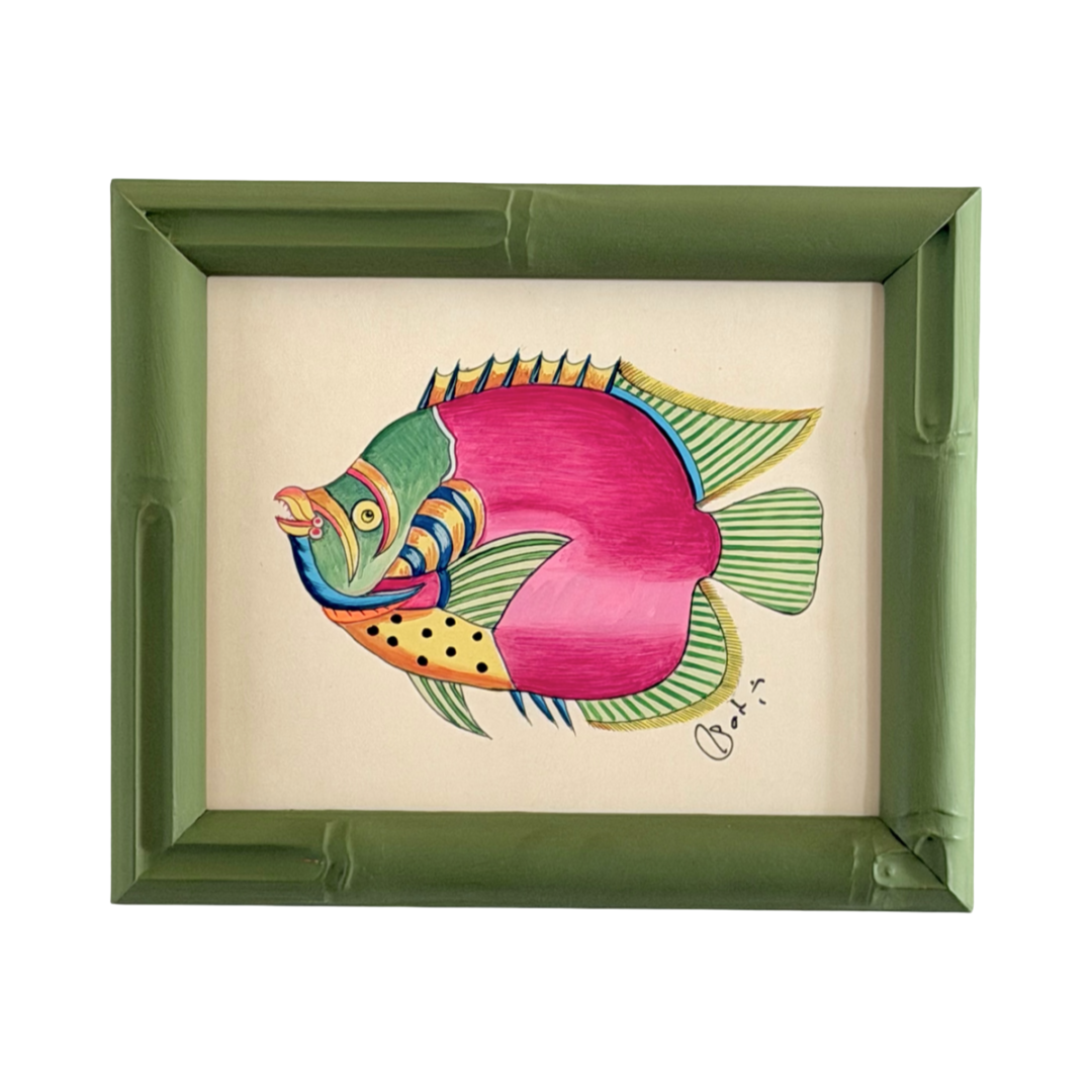 Hand-Painted Fish Painting, Reefy