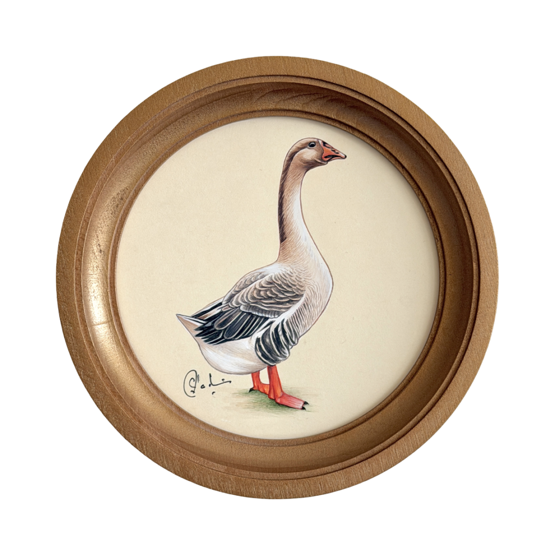 Hand-Painted Goose Painting, Gertie