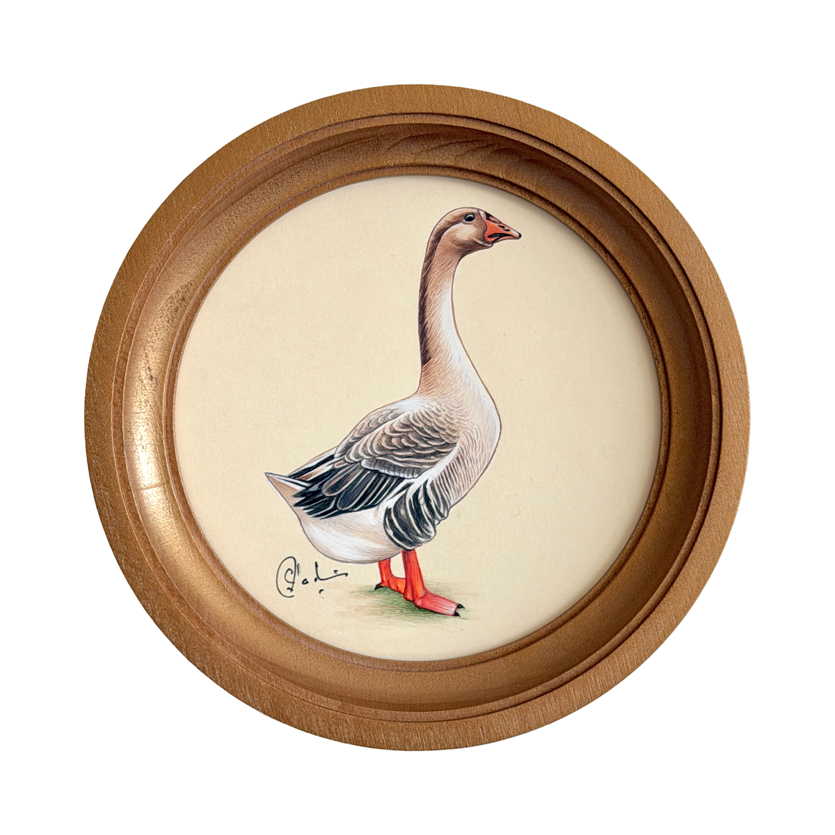 Hand-Painted Goose Painting, Gertie