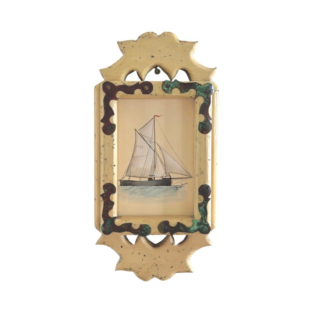 Hand-Painted Sailboat Painting, The Old Sailor