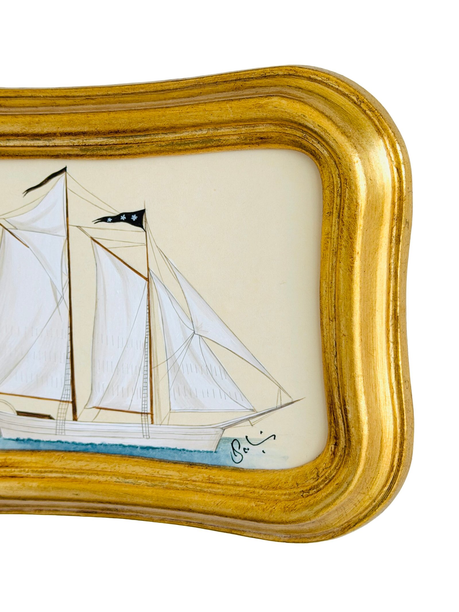Hand-Painted Sailboat Painting, The Little Commodore - Image 4