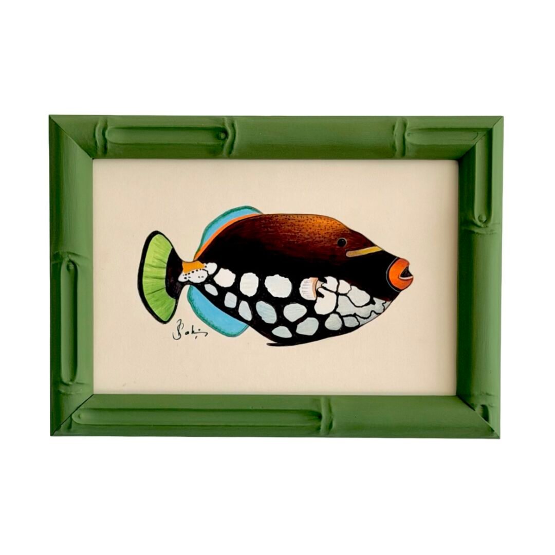 Hand-Painted Fish Painting, Tiki