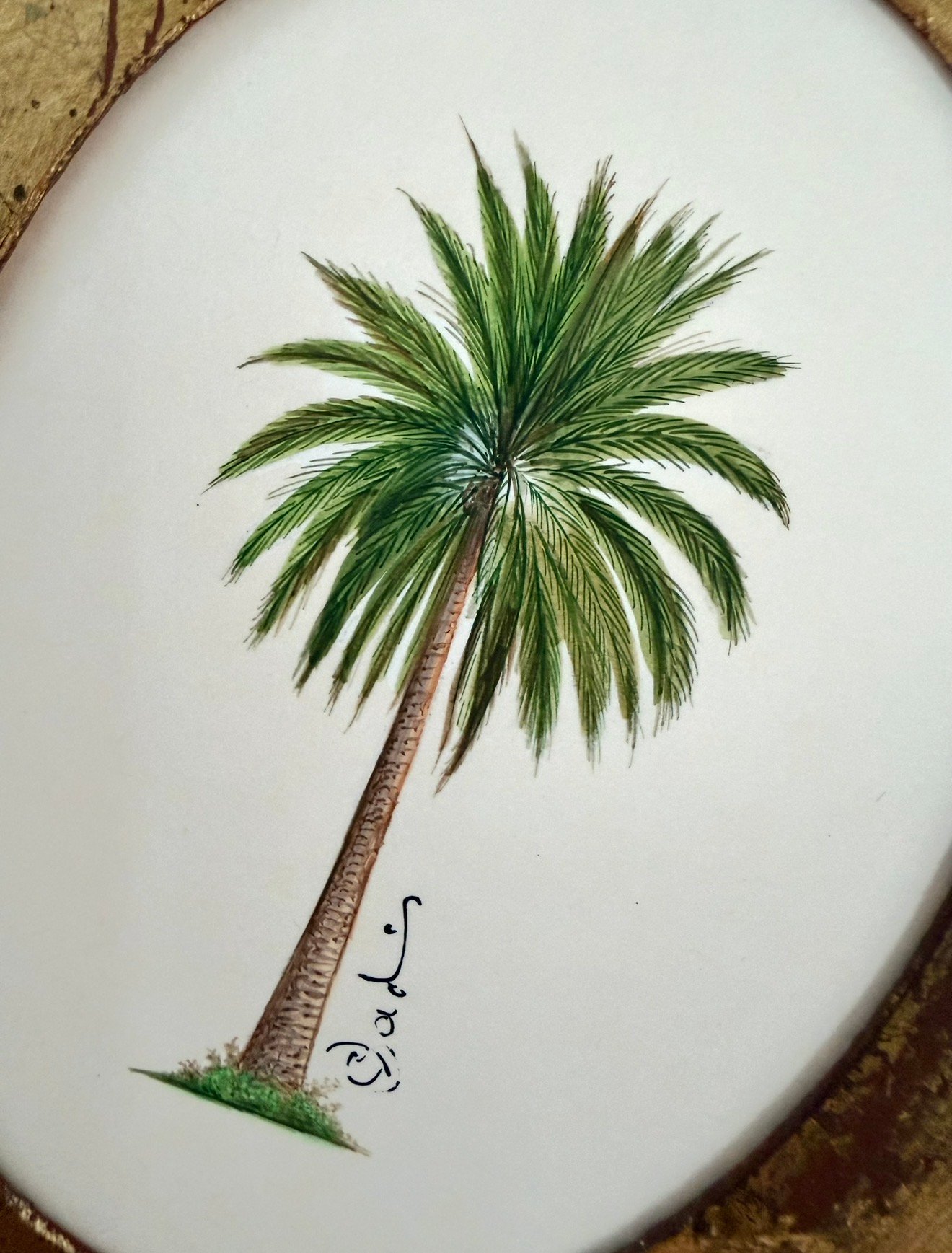 Hand-Painted Banana Palm Tree Painting - Image 2