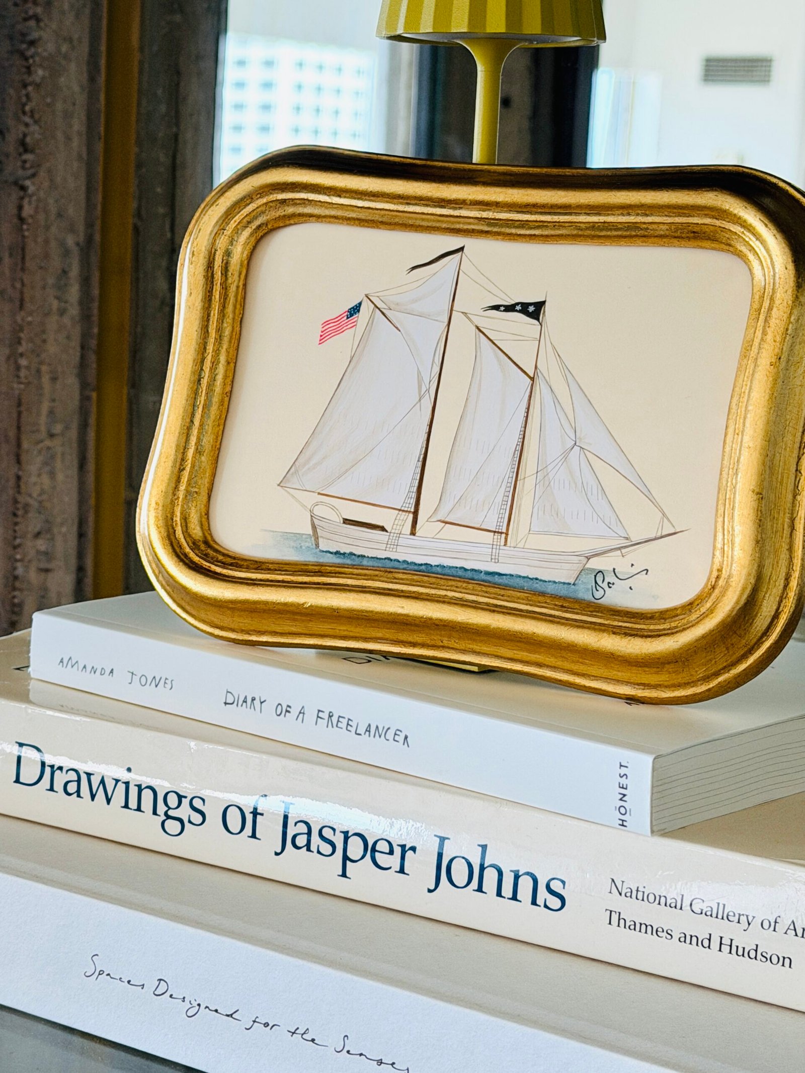 Hand-Painted Sailboat Painting, The Little Commodore - Image 3