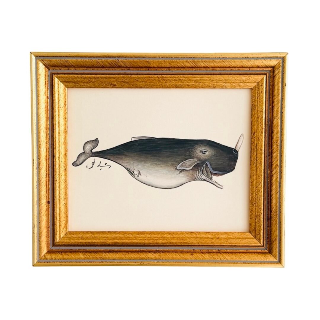Hand-Painted Whale Painting, Gulliver
