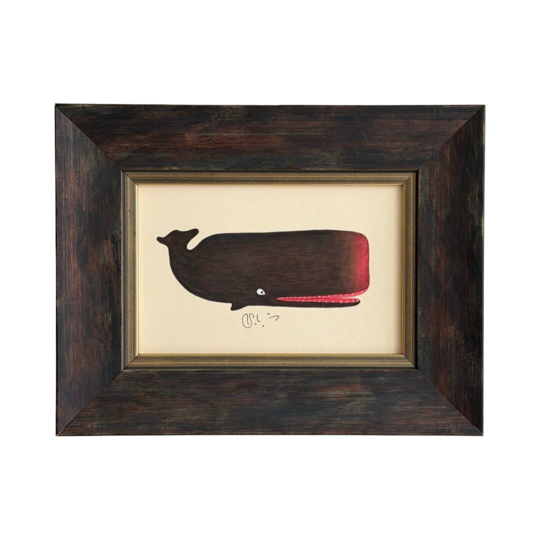 Hand-Painted Whale Painting, Archie
