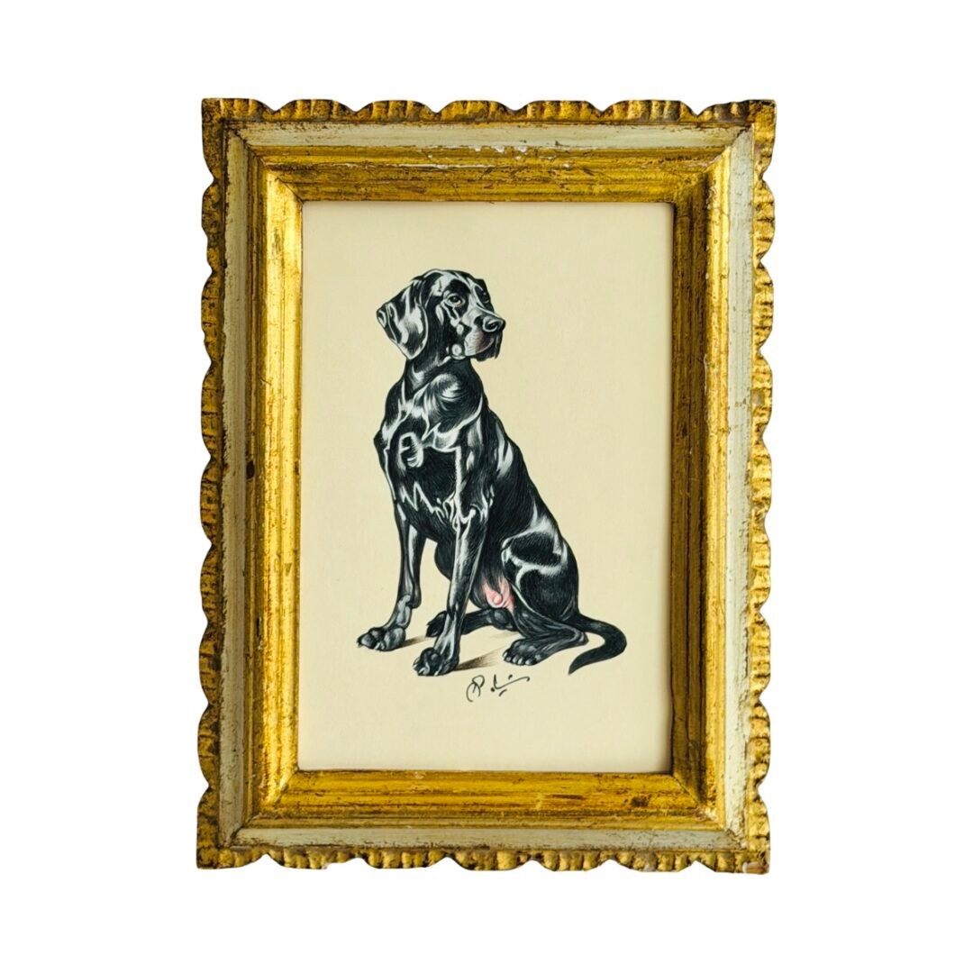Hand-Painted Dog Painting, Theodore