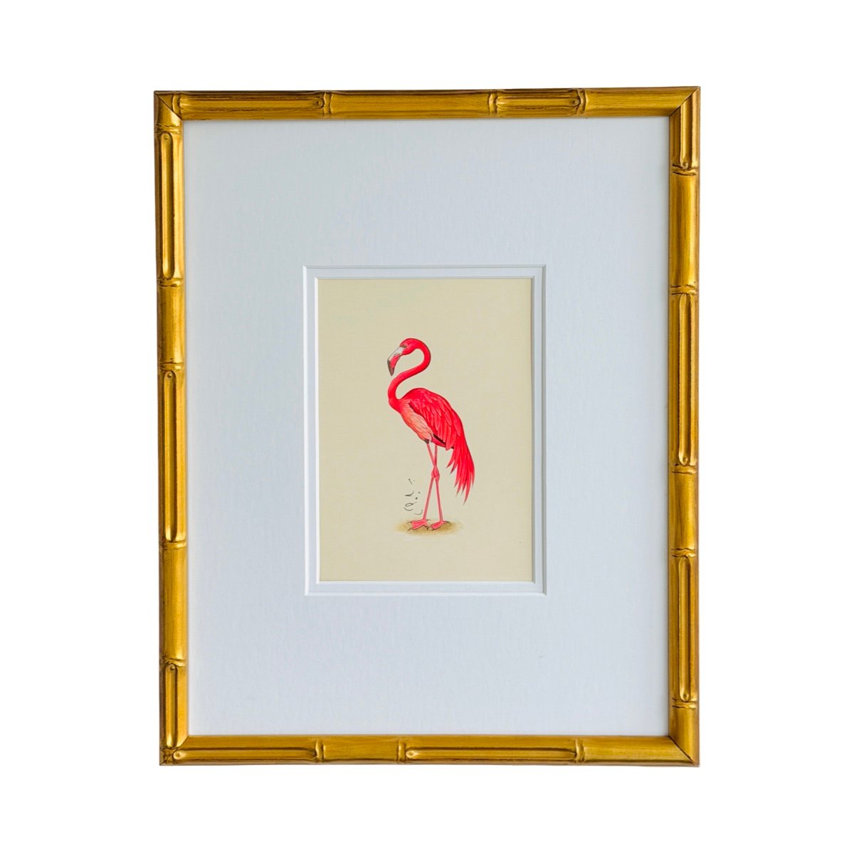 Hand-Painted Flamingo Painting, Rosie