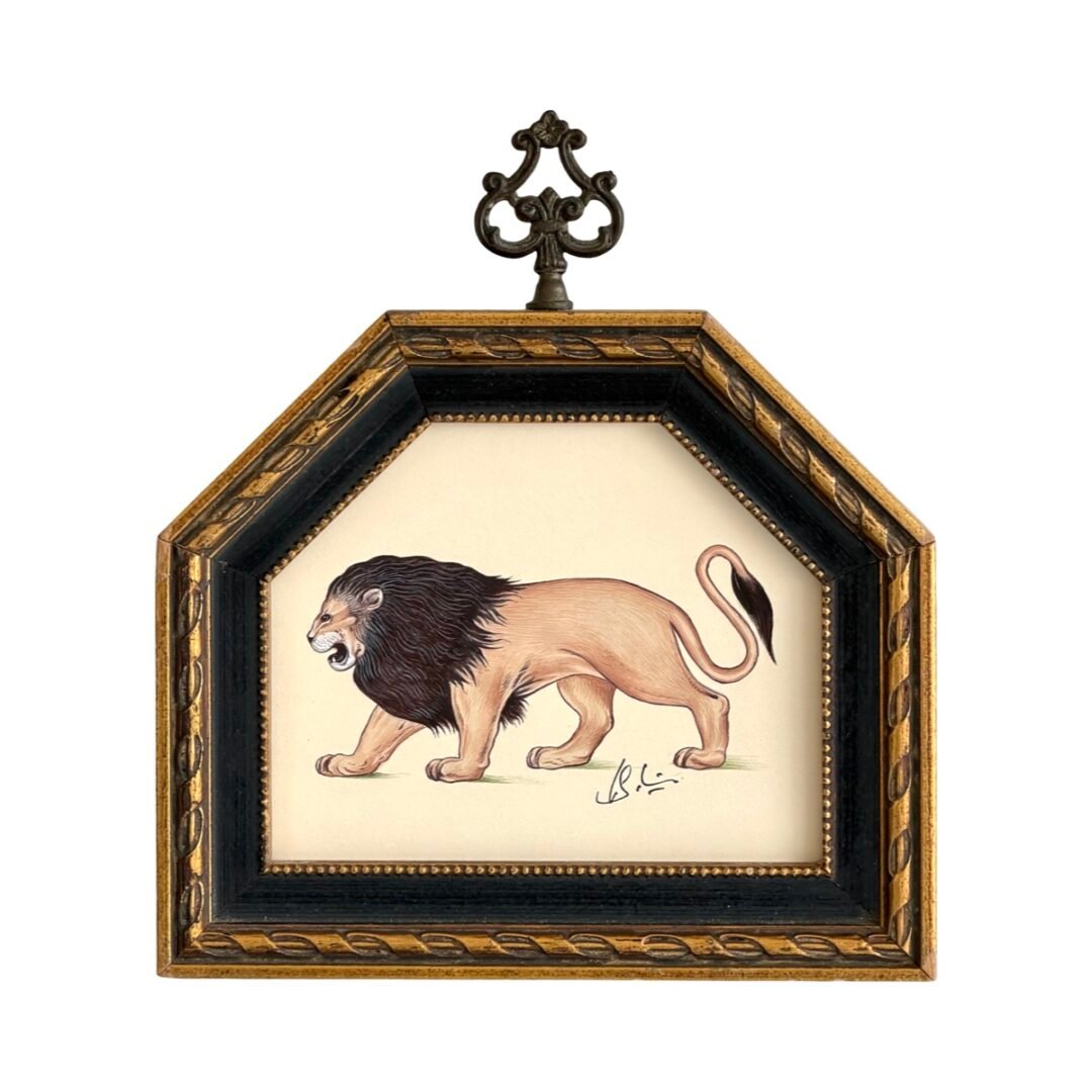 Hand-Painted Lion Painting, The Duke