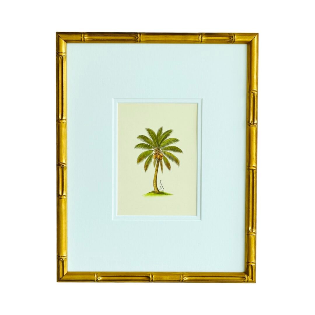 Hand-Painted Coconut Palm Tree Painting