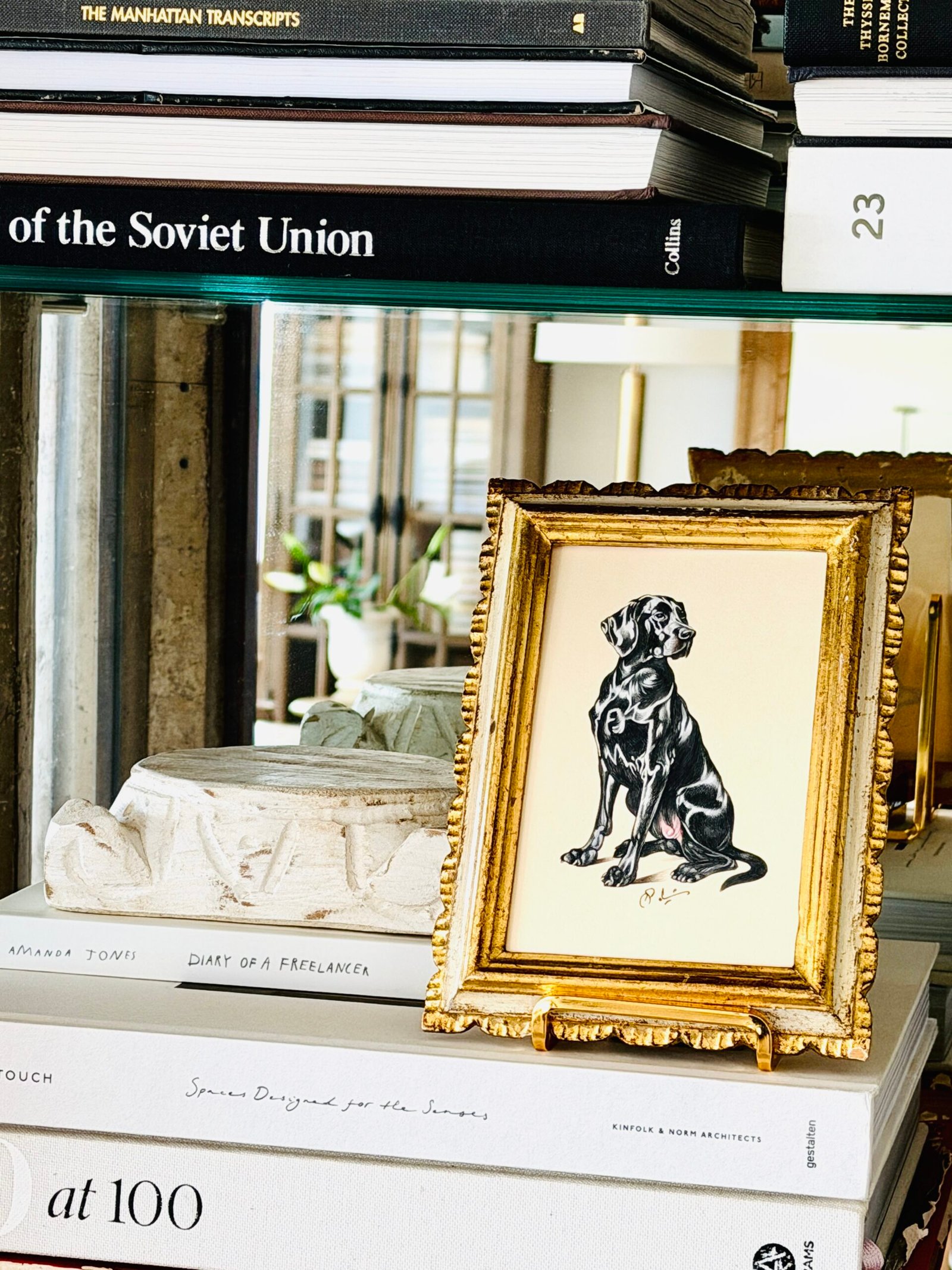 Hand-Painted Dog Painting, Theodore - Image 3