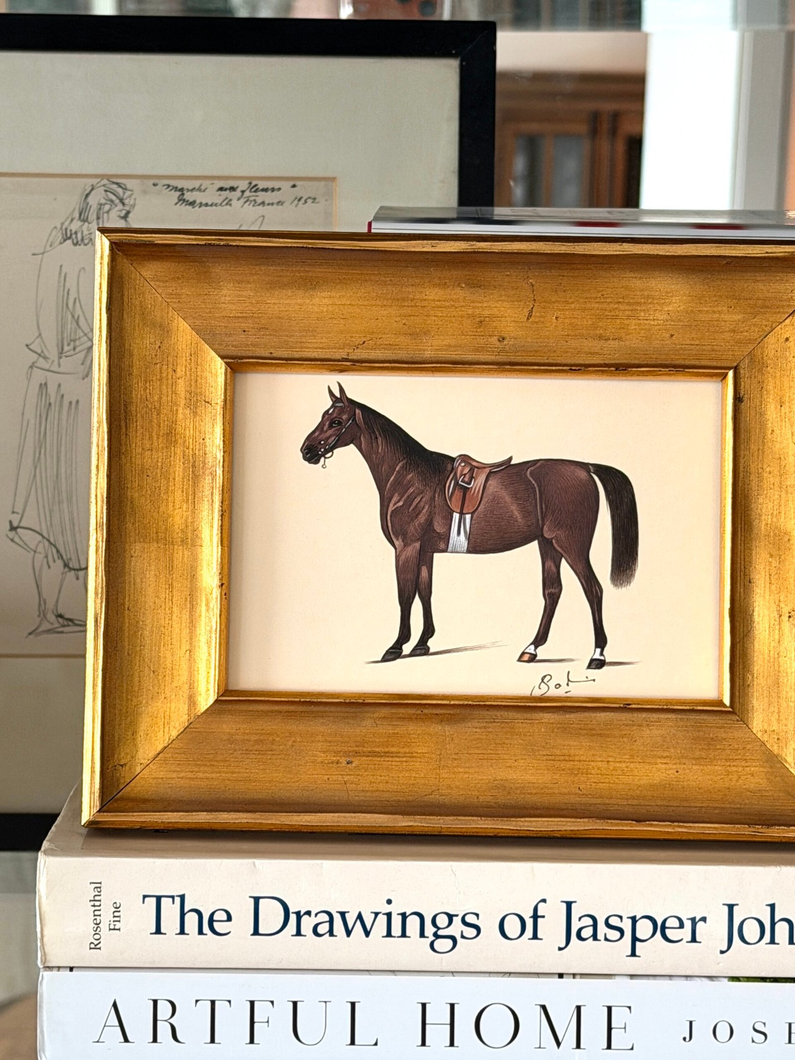 Hand-Painted Horse Painting, Winston - Image 5